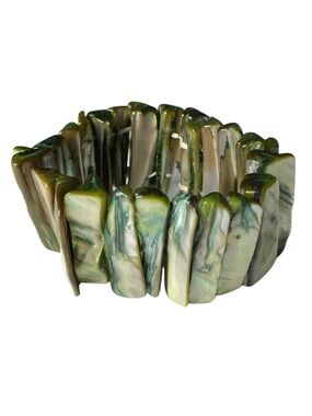 5/$25 😻 Green Shell Stretch Bracelet - Unbranded Women Jewelry